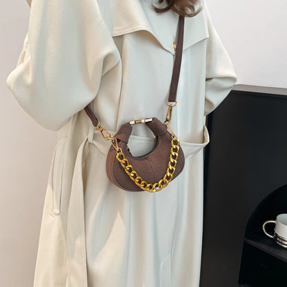Mini PU Leather Saddle Shoulder Bag for Women Y2K Handbags and Purses Crossbody Bags