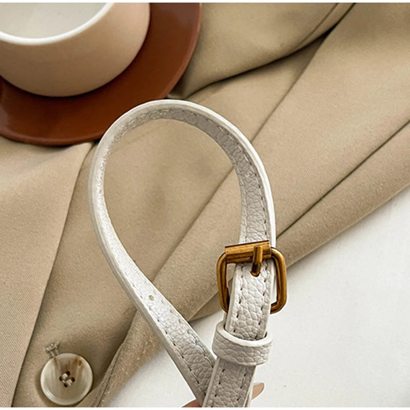 Luxury Trapezoidal Clutch Bag Hardware Lock Design Square Shoulder Handbag