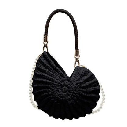 Luxury Hand-woven Shell Bag Women Seaside Conch Shell Messenger Bag