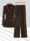 Coffee Pant Suit