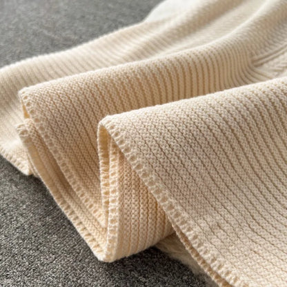 Lazy Style Round Neck Waist Wrapped Slim Mid Length Bubble Sleeve Knitted Dress
