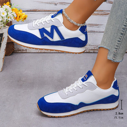 Women's Casual Lace-up Low Heel Sports Shoes Vulcanized Shoes Sneakers