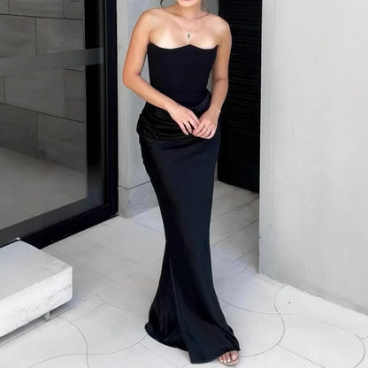 Bridesmaids Strapless Bodycon Party Dress Maxi Corset Dress for Women