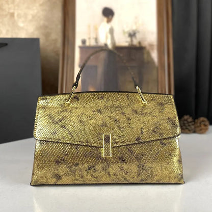 High End Women's Black Bag, Large Capacity Hand-Held Crossbody Bag