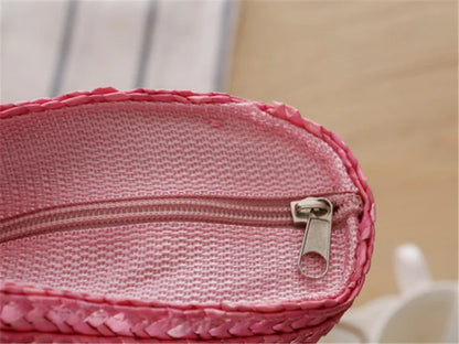 Bohemian Hand Embroidered Starfish Straw Woven Bag Beaded Handbags For Ladies