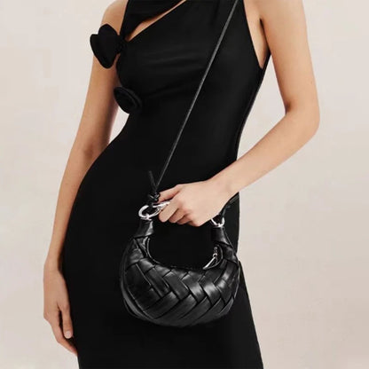 Woven Bird's Nest Bag Brand Creative Design Dumpling Shape Comfortable Fabric Commuter Shoulder Messenger Bag