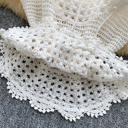 Bohemian Tassel Knit Tops Women Lace Up V Neck Elastic Summer Blouse Vacation Blouse