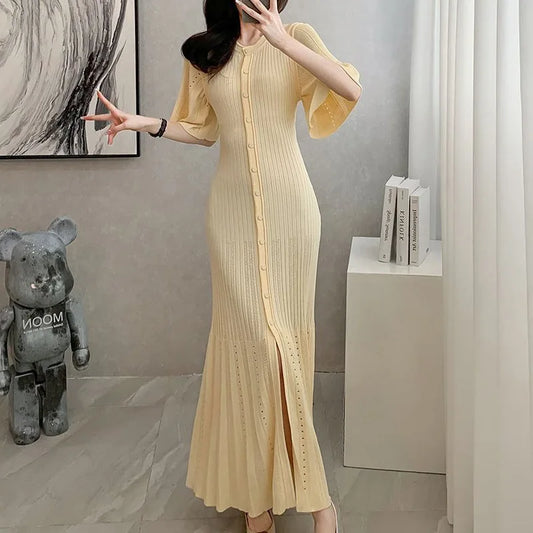 French Elegant Fragrance High-end Slimming Knitted Mermaid Dress Knit Dress