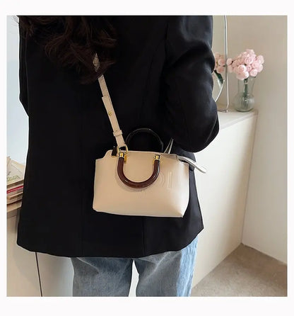 PU Leather Boston Bag Women's Shoulder Bag - Stylish Handbag for Work, Casual Purse