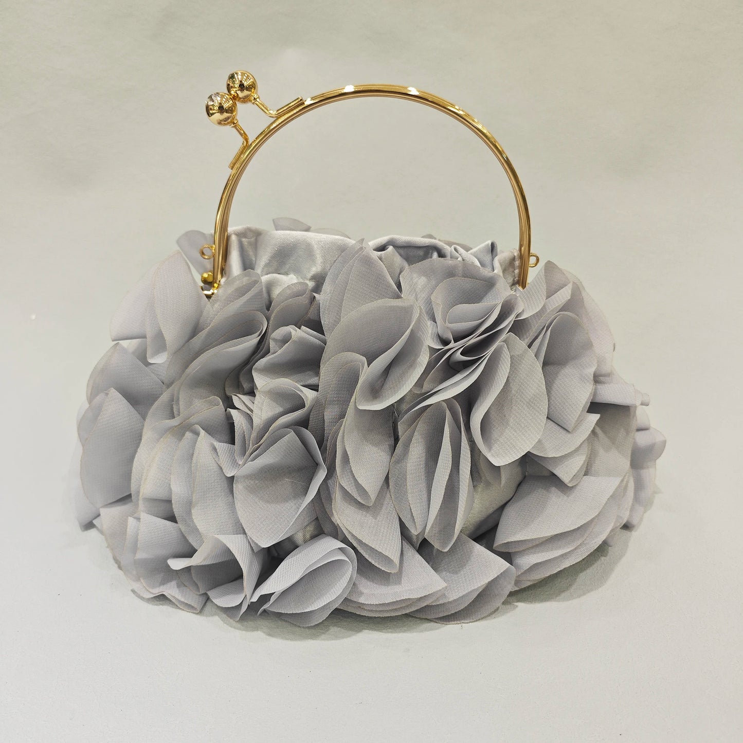 Red/White Bridal Flower Evening Clutch Bag Floral Wedding Party Purses
