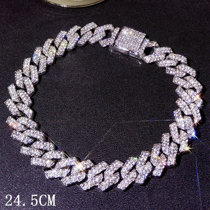 Iced Out Chunky Cuban Chain Anklets For Women