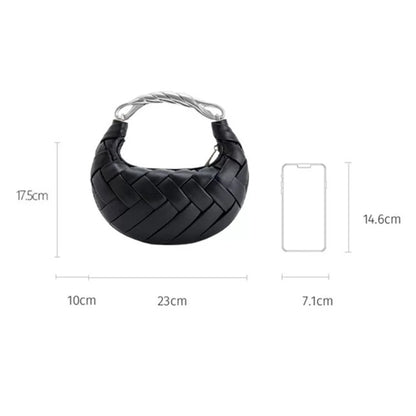 Woven Bird's Nest Bag Brand Creative Design Dumpling Shape Comfortable Fabric Commuter Shoulder Messenger Bag