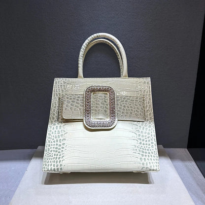 High Quality Crocodile Leather Handbag for Women Shoulder Crossbody Bag