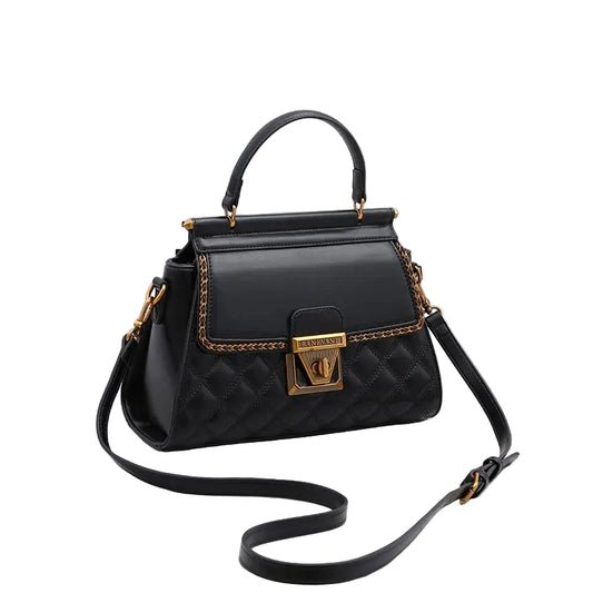Luxury Small Grid Square Handbag, Shoulder and Crossbody Bag