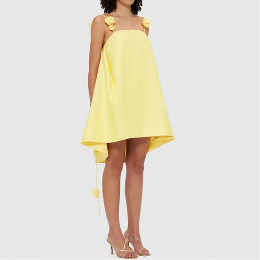Suspender Satin Dress Casual Loose Vacation Women's Mini Dress