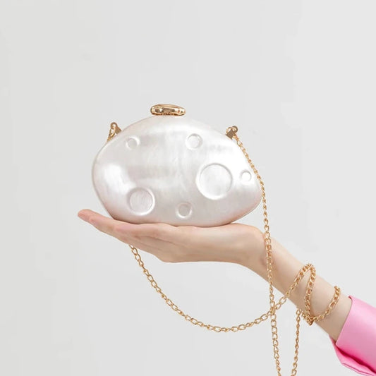 Stone shape Small Acrylic clutch bag women for wedding evening party