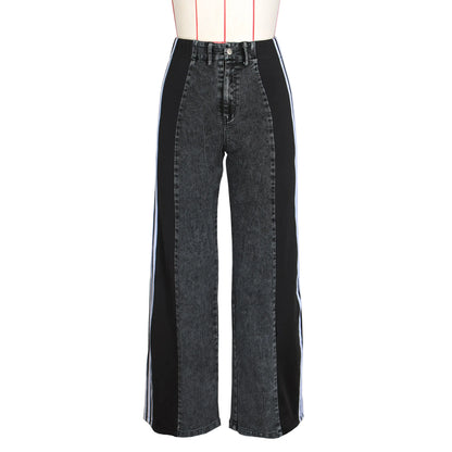 Wide Leg Jeans Cargo Pants Sexy Women High Waist Elegant Streetwear Denim Casual Straight Trousers