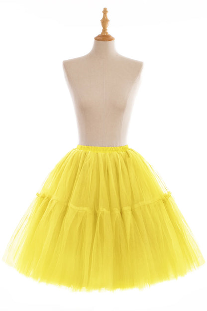 Fluffy Tulle Skirt Petticoat Adult Elastic Waist Underskirt Layers Bridal Midi Tutu Skirts Women Prom Evening