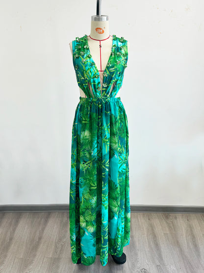 Women Swimsuit With Skirt High Waist Swimwear Cover-up Female Skirts Fashion Printed Dress Beachwear