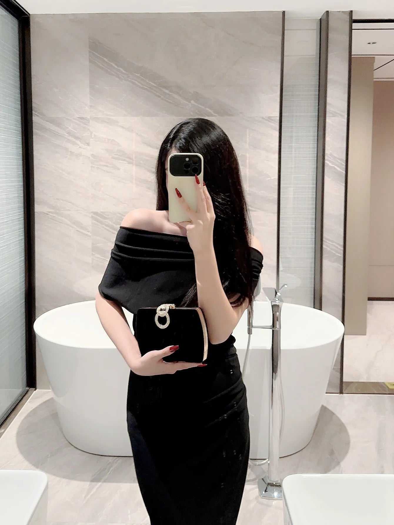 Velvet Box Dinner Bag Sparkly Rhinestone Decoration Banquet Bag Clutch Evening Bag Dress Purse