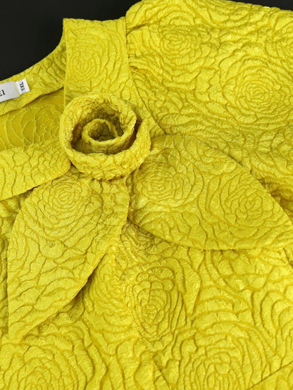 Women Plus Size Jacquard Dress A-Line Party Banquet Dress Cocktail Dress