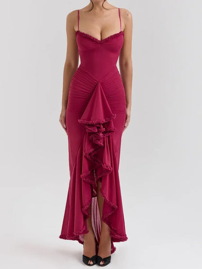 Bridesmaid Mesh Party Dress Spaghetti Strap Bodycon Dress Cocktail Dress Birthday Dress