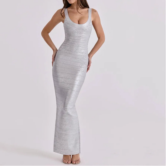 Women Spaghetti Strap Bandage Dress Celebrity Party Maxi Dresses