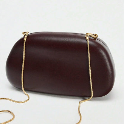 Chic Burgundy Hard Shell Women's Clutch Bag Clutch Bag Evening Bag Bridal Bag
