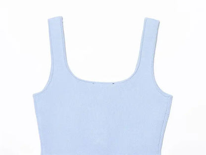 Chic Elastic Top Slim Elegant Knitted Women's Tops