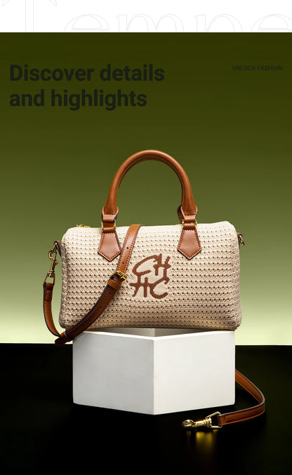 Women's Shoulder Bag New Breathable Fabric Handbag Luxury Vacation Beach Bag