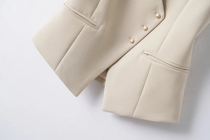 Short Vest Top Women's Diagonal Button Versatile Workplace Elegant Vest Jacket Top