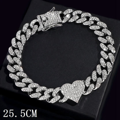 Iced Out Chunky Cuban Chain Anklets For Women