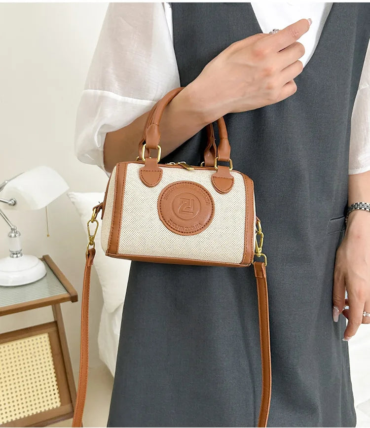 Summer Women's Canvas Bag - Niche Pillow Design, Fashionable for Commuting, Versatile Handbag