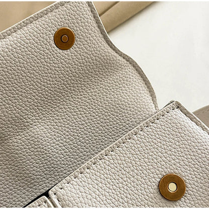 Luxury Trapezoidal Clutch Bag Hardware Lock Design Square Shoulder Handbag