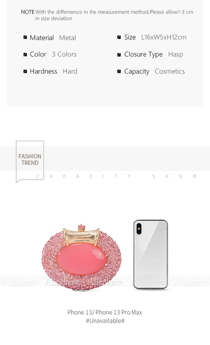 Oval Shaped Crystal Evening Bag Women Boutique Gorgeous Classy Diamond Clutch Purses And Handbags Bridal Wedding Party