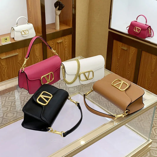 Women's Calf leather handbag chain one-shoulder crossbody bag high-quality women's bag