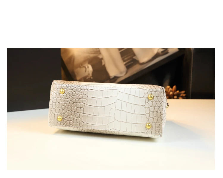 Luxury Genuine Leather Women Handbags Quality Cowhide Shoulder Messenger Bag
