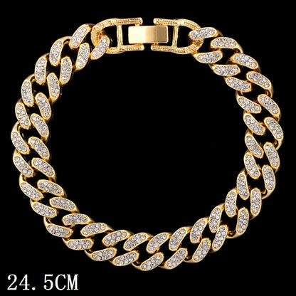Iced Out Chunky Cuban Chain Anklets For Women