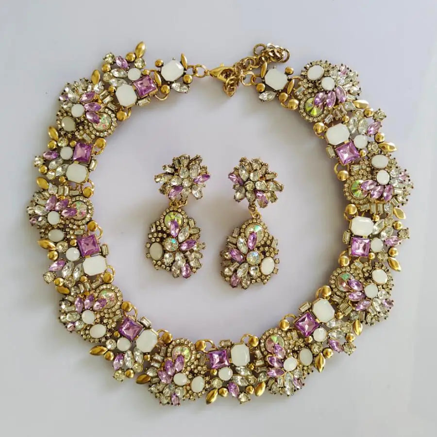 Crystal Rhinestone Large Collar Big Big Choker Necklace for Women