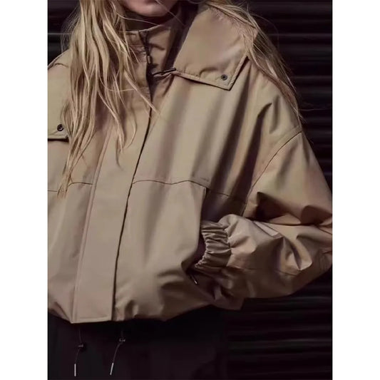Women's Elegant Fashionable Classic Hooded Short Jacket Coat