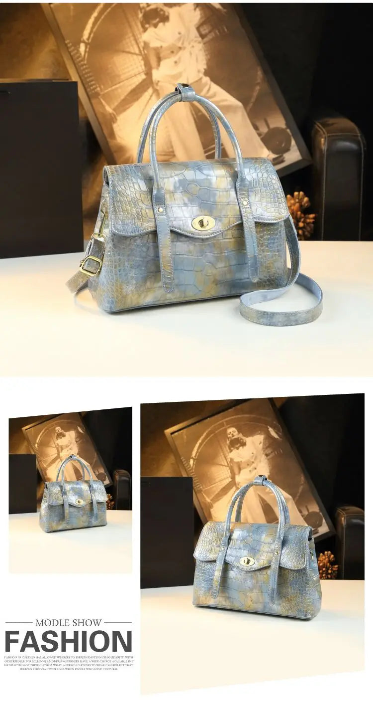 Luxury Designer Brand New High Quality Cowhide Large Capacity Crossbody Bag