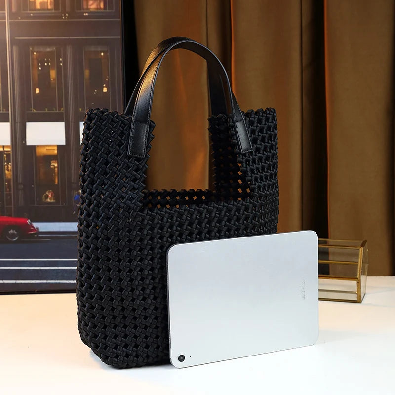 Woven Handbag Casual Commuter Mother-Child Bag Shoulder Underarm Bag