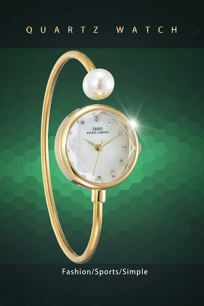 Elegant Women Bracelet Watch Luxury Diamond Waterproof Ladies Bangle Wristwatch