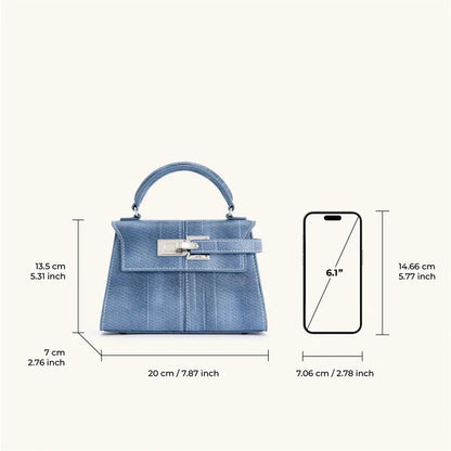 Women's Handbag Elise Designer Fashion 2025 New Denim Blue Tote Bag Small Square Crossbody Bag
