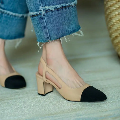 women's color blocked sandals Women Non Slip slipper Soft soled Leisure flat Comfort Low Heel Shoes