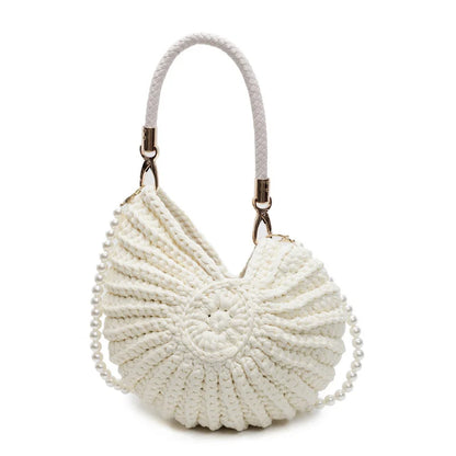 Luxury Hand-woven Shell Bag Women Seaside Conch Shell Messenger Bag