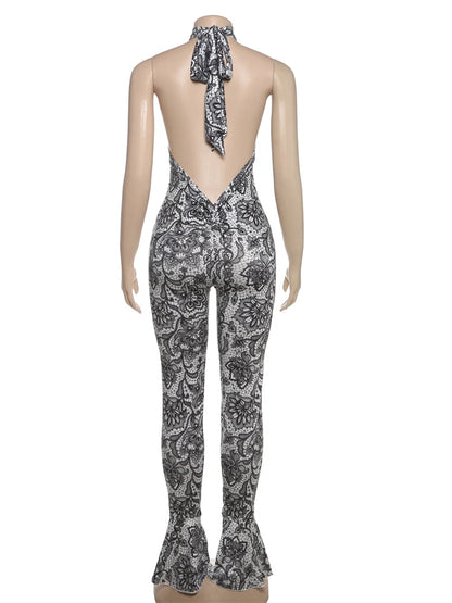 Peach Buttocks Jumpsuit Women Sexy Summer Backless Sleeveless Tight Midnight Stretch Streetwear Overalls