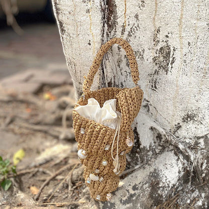 Luxury Hand-woven Shell Bag Women Seaside Conch Shell Messenger Bag