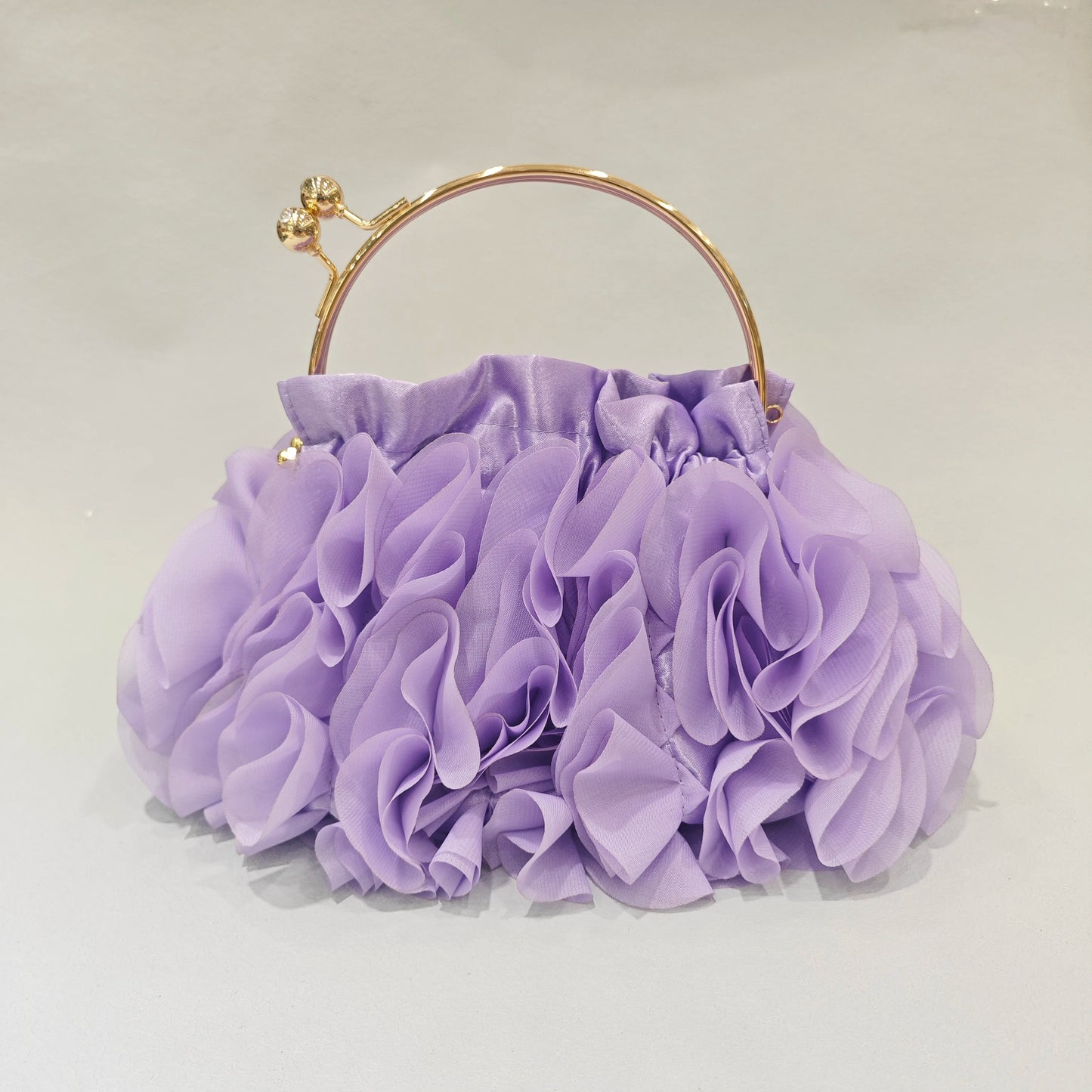 Red/White Bridal Flower Evening Clutch Bag Floral Wedding Party Purses