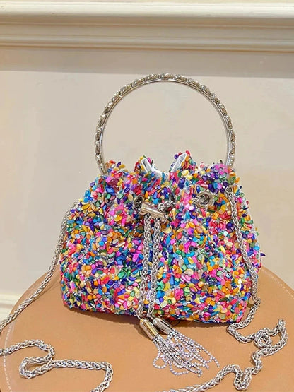 Color Tote Bag Women Luxury Designer Bags Casual Bucket Bag Banquet Makeup Bag
